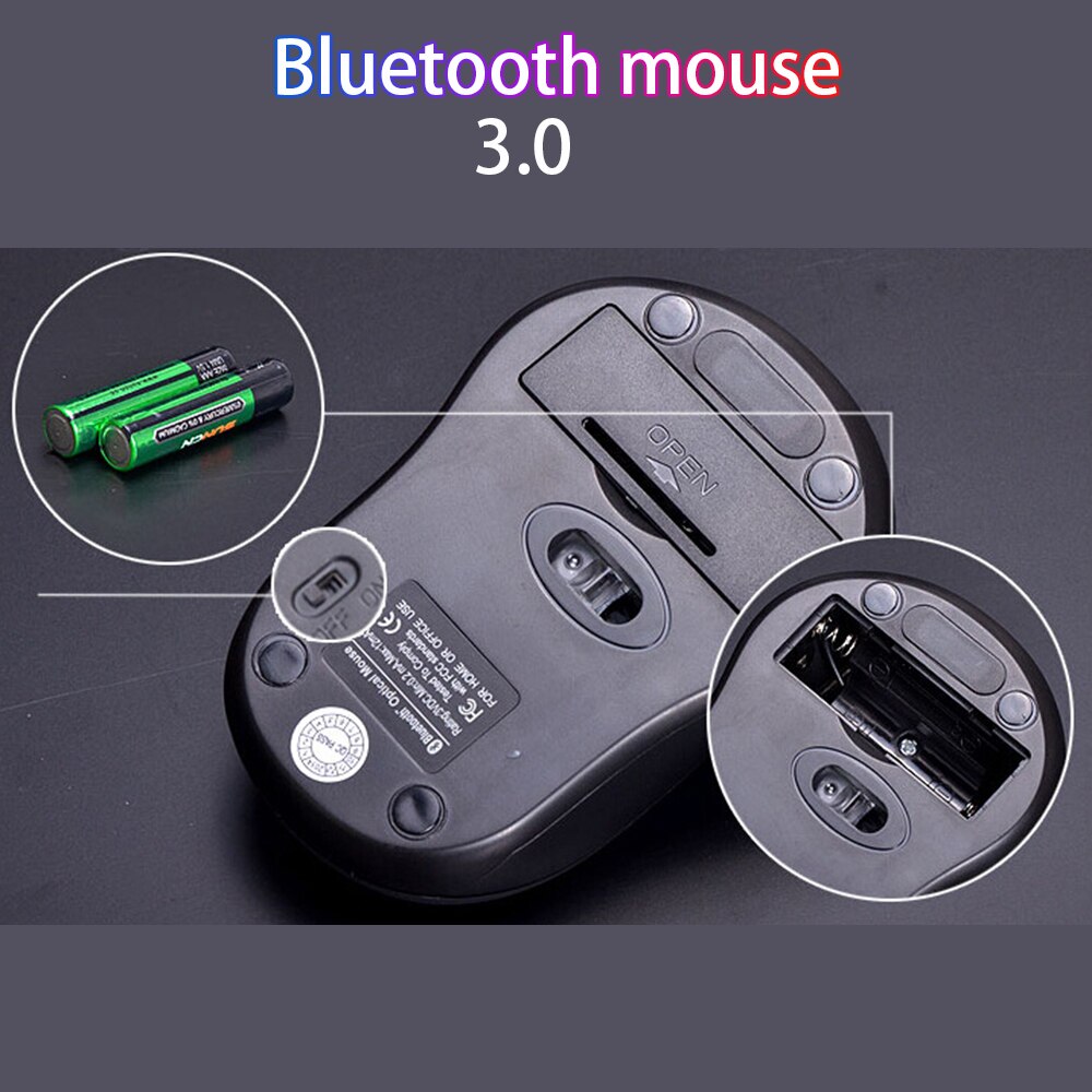 Draadloze Muis Bluetooth Computer Muis 2.4Ghz 1600 Dpi Ergonomische Mause Mini Muizen Draadloze Muizen Voor Laptop