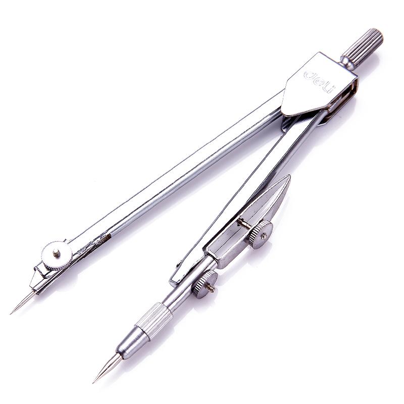 Metal Compass drawing student stationery standard engineering drawing tool with 2.0mm compass special core deli8601