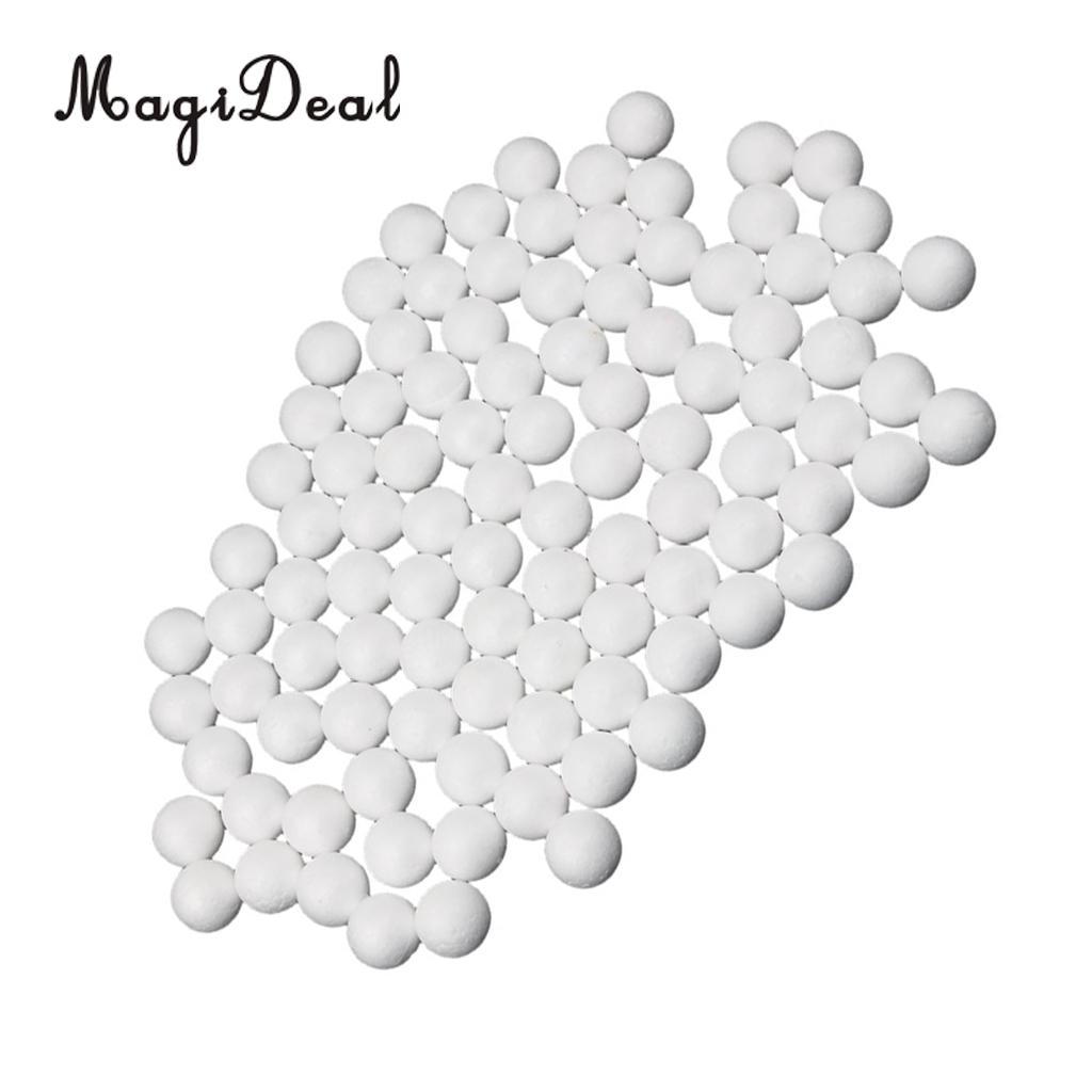 MagiDeal 100 Uds arte de modelado bolas de espuma de poliestireno para DIY Navidad decoración proyectos artesanales 25mm-blanco