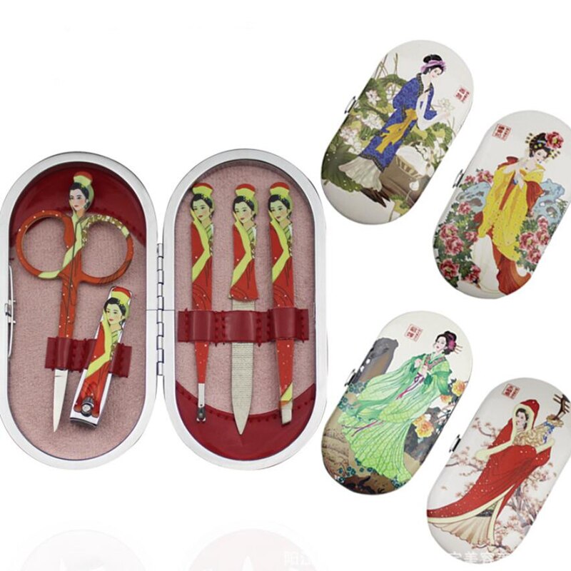 5- delige set nagels, kunst wenkbrauwen schaartje neustrimmer manicure make-up tools schaartje nagelknipper nagelriemknipper manicureset