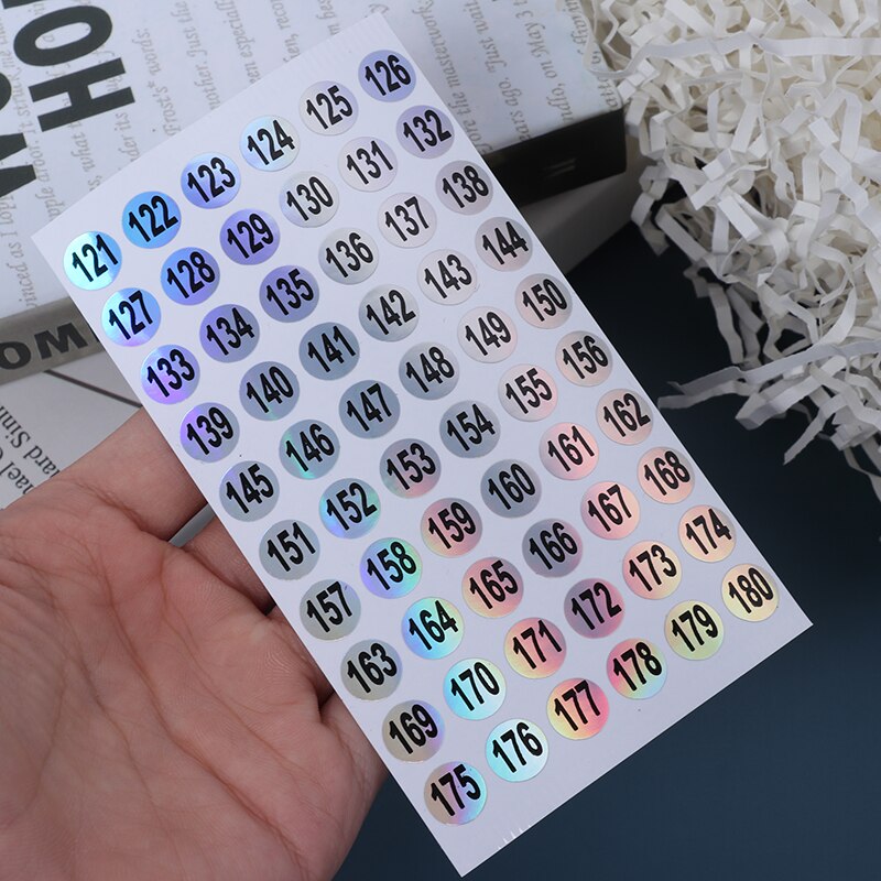 Number Sticker Label For Nail Polish Color Gel Varnish 1-60/ 61-120/ 121-180 Marking Numbering Manicure Tool