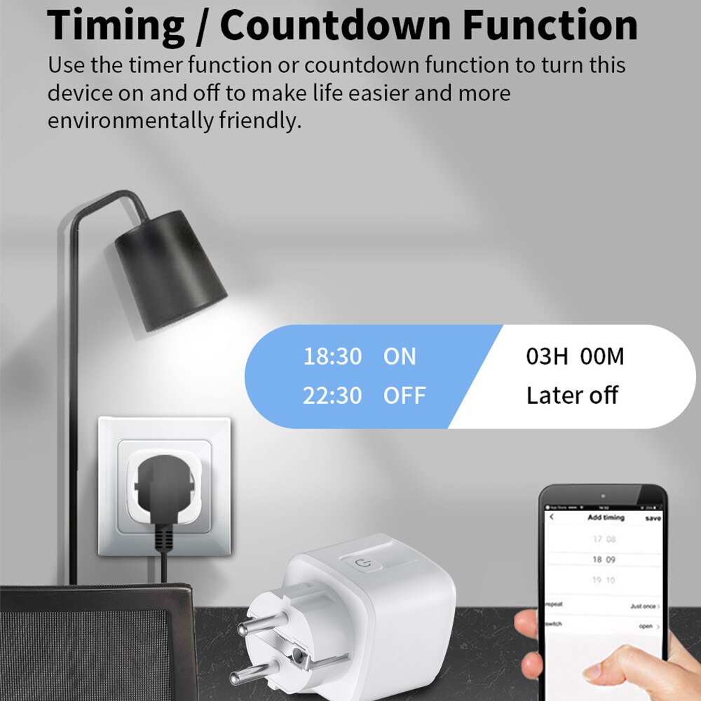 Smart Tuya ZigBee Power Plug Outlet Smart Life App Remote Control Timer Energy Monitor Outlet Works With Alexa Google Home