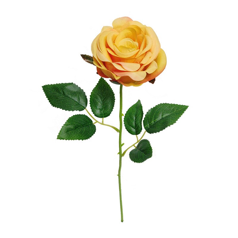 Kunstbloemen Kunstbloemen Rose Kunstmatige Bloemen Boeket Voor Decoratie 7 Kleuren: Yellow