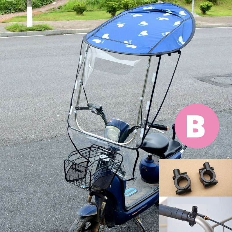 Electric Motorcycle Canopy Electric Vehicle Canopy General Scooter Motor Vehicle Umbrella Rainproof Sunshade Cover: B2