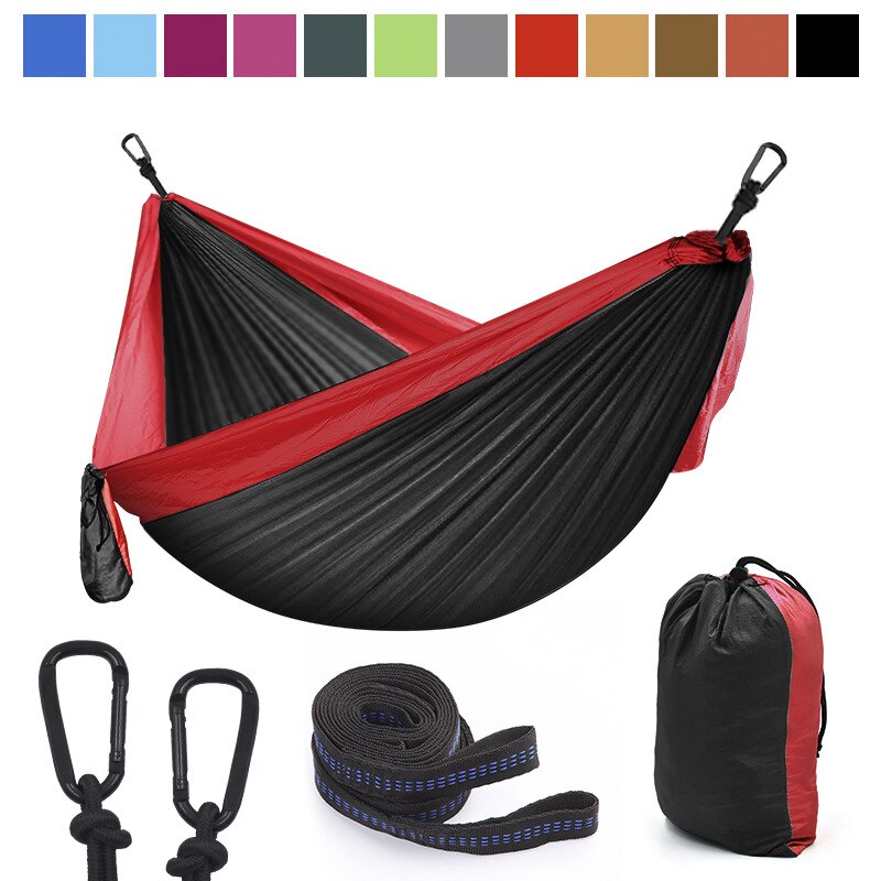 Outdoor Camping hangmat, dubbele hangmat 300 x 200 cm, ultralichte reishangmat met een