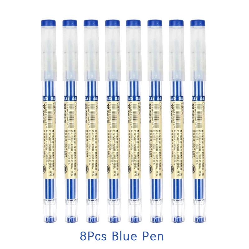 Juego de bolígrafos de Gel de 0,35mm, set de bolígrafos de tinta reemplazable, varillas de recarga de tinta azul, roja y negra, para oficina y escuela, 54 unidades: Verde