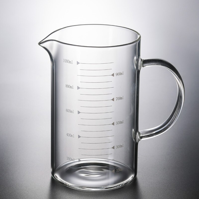 250ml-500ml Glass Transparent Measuring Cup Cooking Tools Container Measuring Cup Measuring Liquid Bakeware Kitchen Accessories: 1000 ML
