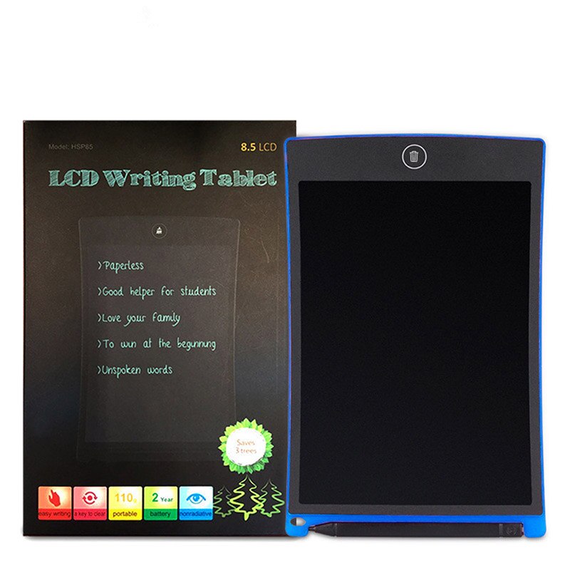 LCD Writing Tablet 8.5 inch Digital Drawing Electronic Handwriting Pad Message Graphics Board Digital Tablets with Stylus Pen: Blue