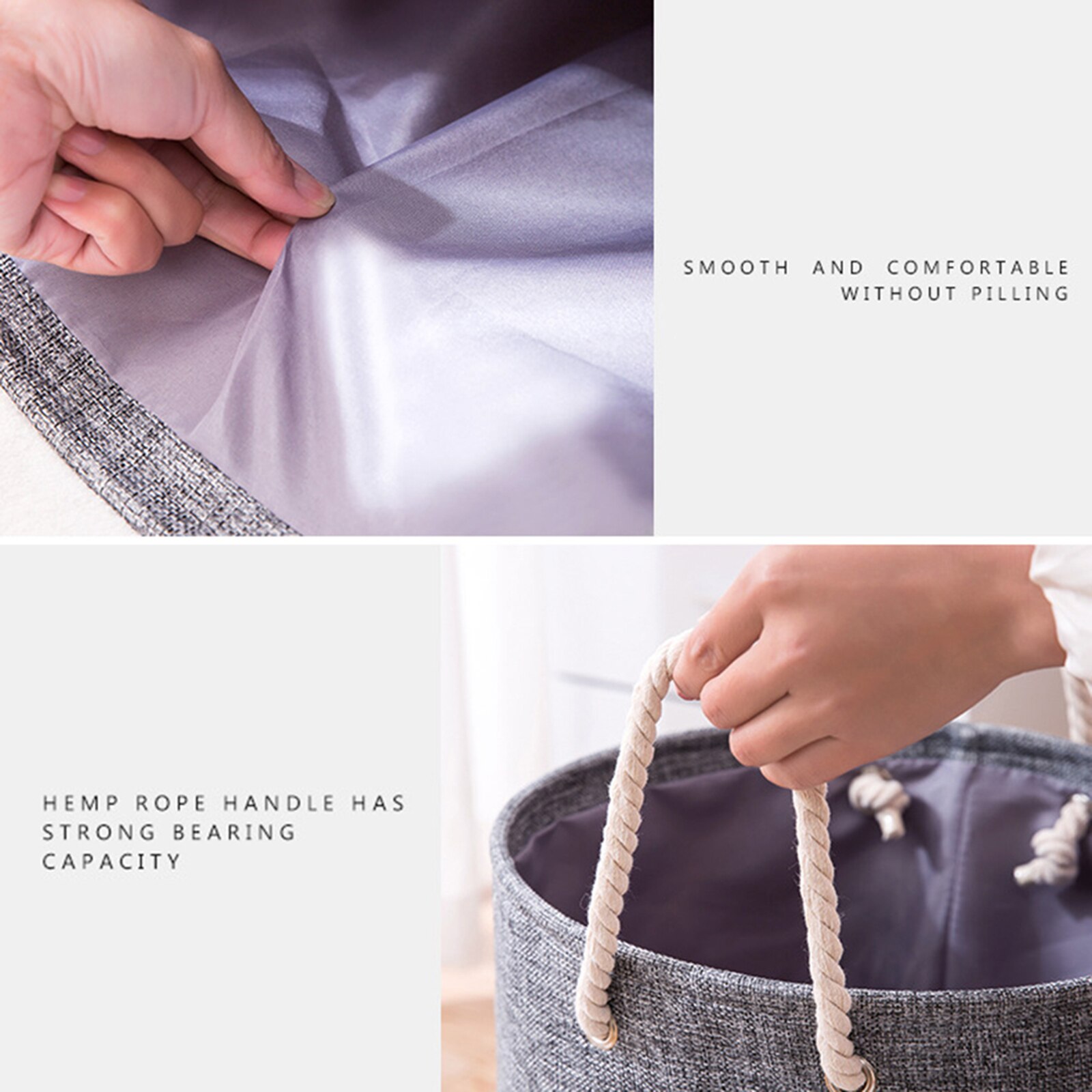 Laundry Baskets With Handles 100L Storage Container Extra Large Heavy Duty Storage Basket With Reinforced Handler For Clothing