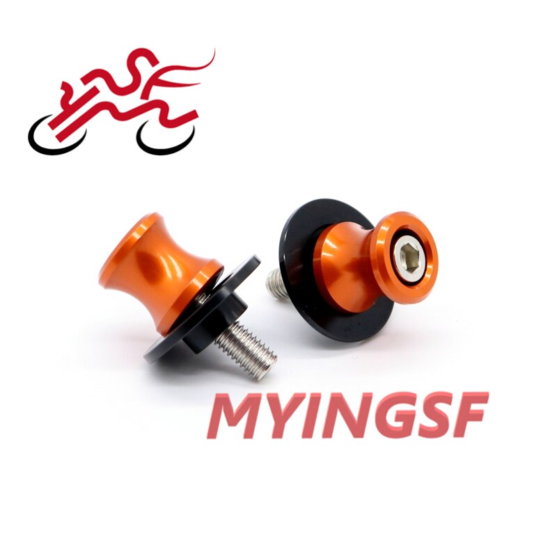 Svingarm spoler skyder til suzuki gsx 1300r hayabusa b-king sfv 650 gladius gsx -s 150/750/1000/ f motorcykel stativ skrue  m8: Orange