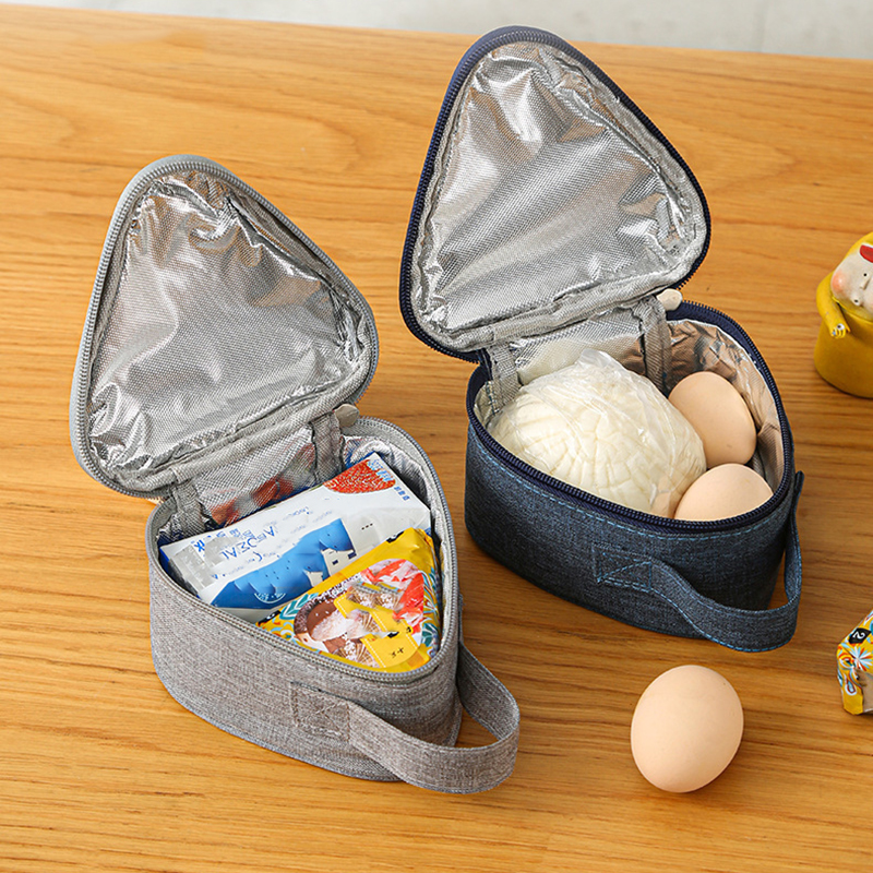 1pcs Triangular Insulation Bag Aluminum Foil Thermal Cooler Lunch Tote Student Rice Ball Bag Lunch Box Bento Lunch Carry Bags