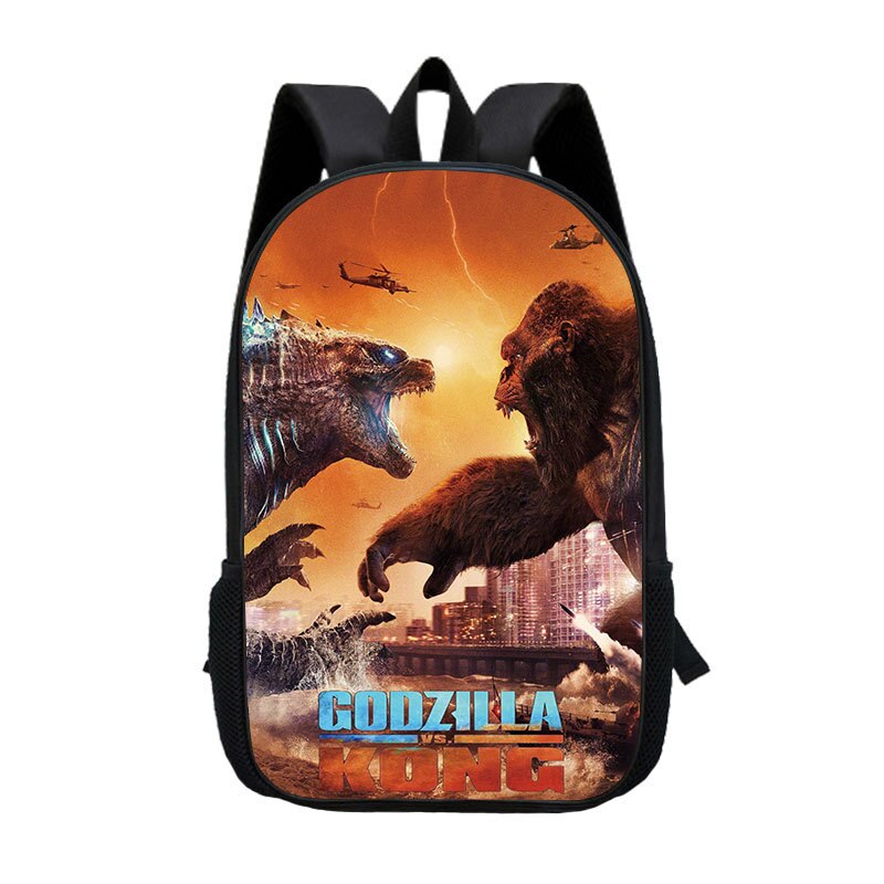 Godzillas-mochila escolar King Kong para niños, bolsa de viaje para Notebook, para estudiantes: 13