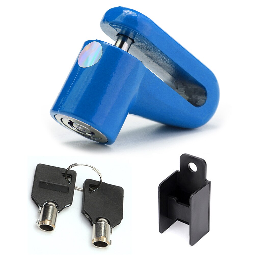 Scooter lock Anti-Theft Disc Brakes Lock with Steel Wire for Xiaomi M365 Electric Scooter Skateboard Wheels Lock Disc Brake: BLUE A