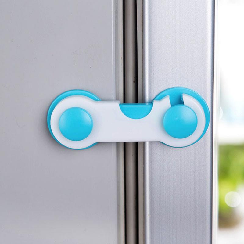 2Pc Kind Baby Veiligheid Lock 2 Kleur Kinderen Kast Lade Deur Koelkast Blokkers Plastic Lock Voor Kids Veiligheid Veiligheid lock