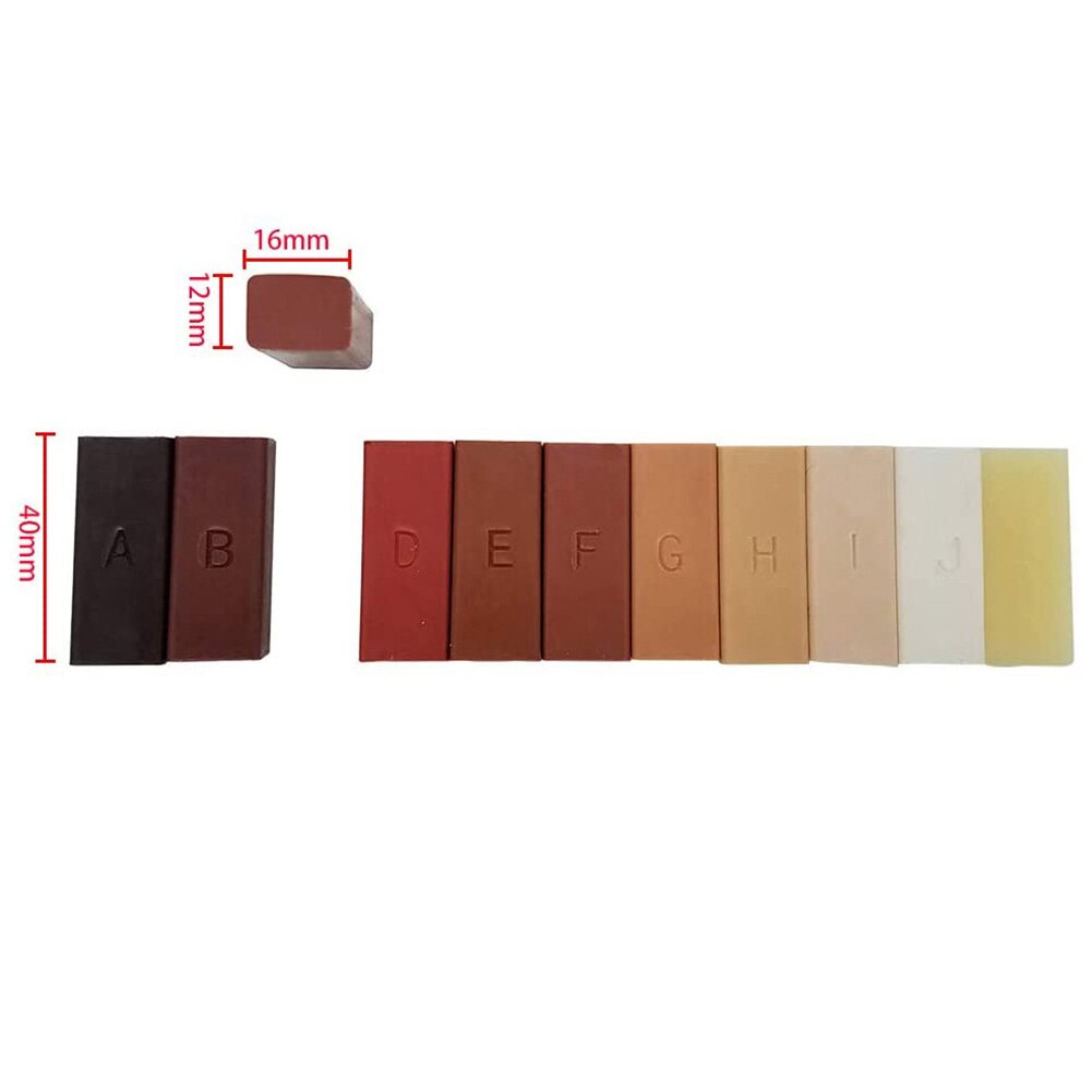 Conjunto de reparo de assoalho laminado, 11 cores, reparo de piso laminado danificado, bancada de cozinha, reparação de casa