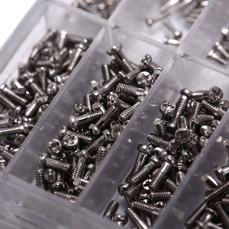 1000Pcs/set Screws Repair Kit Tools Set Tiny Assortment For Clock Watch Eye Glasses For Parts Repair Kit