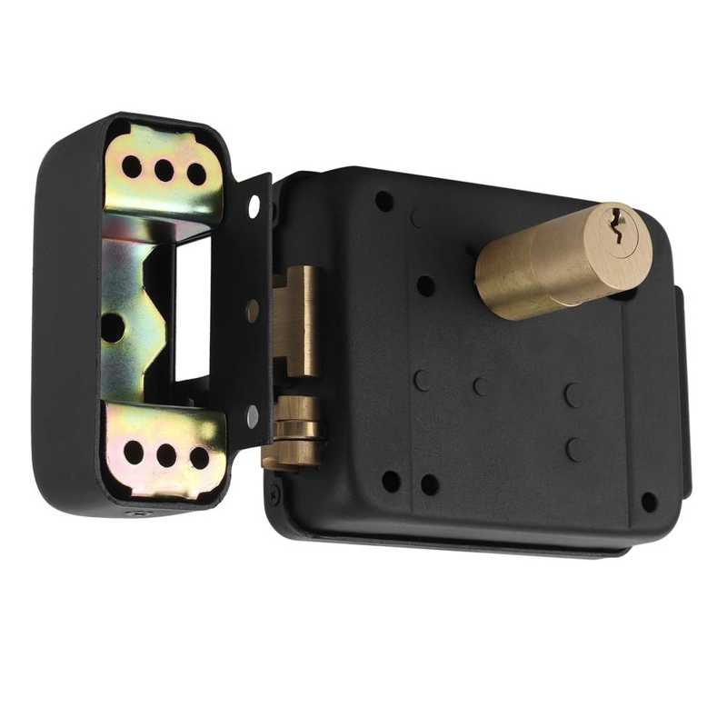 Cerradura de puerta electrónica con Control eléctrico integrado, sistema de acceso para Hotel, escuela, almacenes, desbloqueo, DC12V
