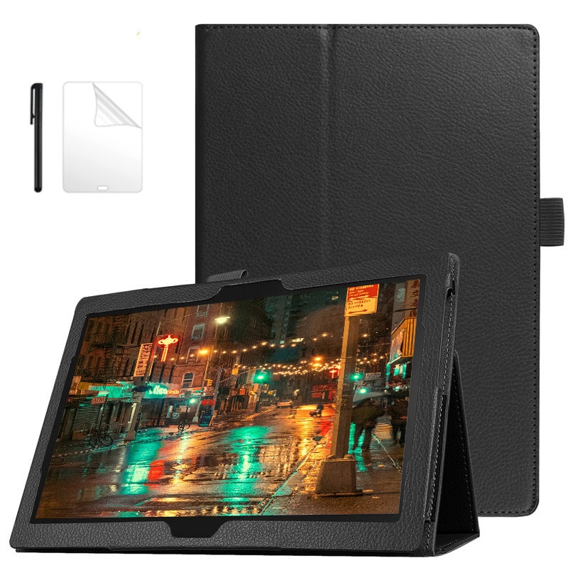 Étui en cuir intelligent pour tablette Lenovo Tab 4 10 TB-X304L, 10.1 pouces, avec Film et stylo