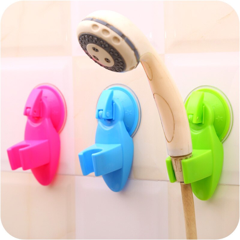 Bathroom Shower Head Holder Rack Powerful Suction Cup Shower Bracket Bathroom Accessories Shower Holder Seat Mount Wall Rack