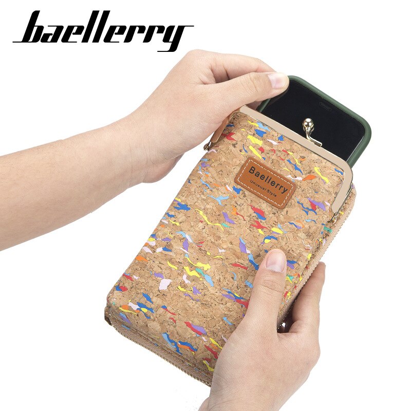 bllerry Soft Wood Material WOMEN'S Long Wallet Large Capacity-Style Mobile Phone Bag Shoulder Shoulder Bag Women's