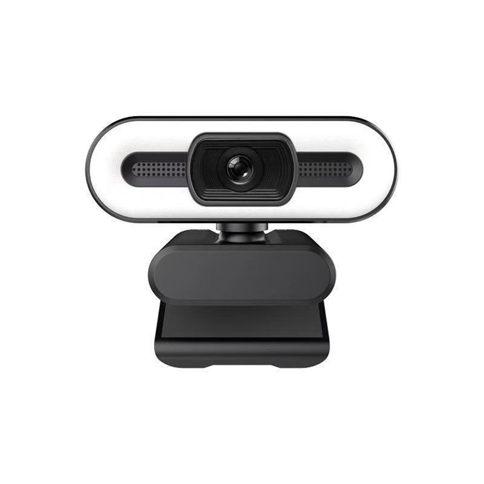 Wired Webcams USB2.0 Plug&Play 2K HD Built-in Mic Touch Control 3Level Ring Light Web Cameras For PC Desktop Laptop: Default Title