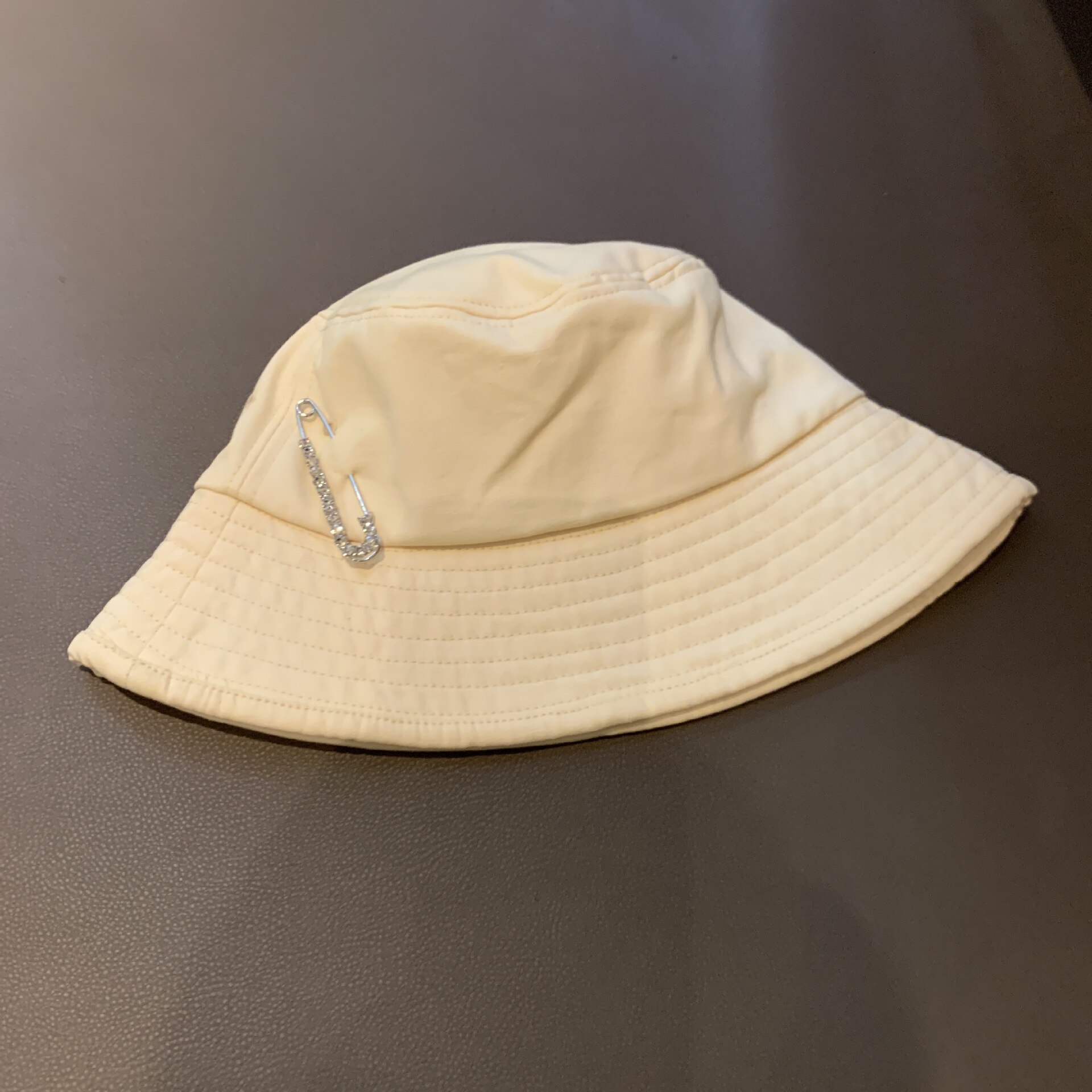 Diamantstift fiskarhatt kvinnor tidvatten höst hink hatt hatt vår och sommar: Vit