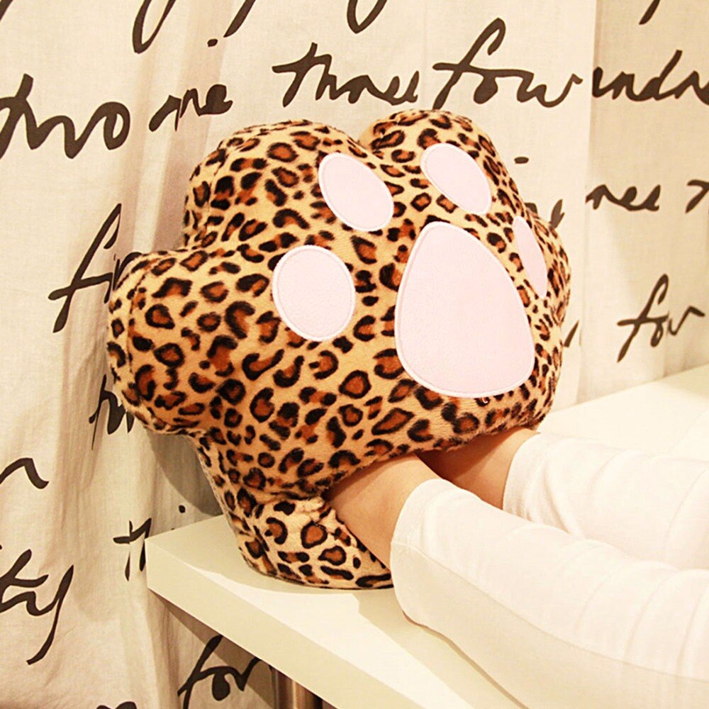 1pc/lot Big Feet Warm Slippers Cartoon USB Foot Warmer Shoes Computer PC Electric Heat Slipper Popular