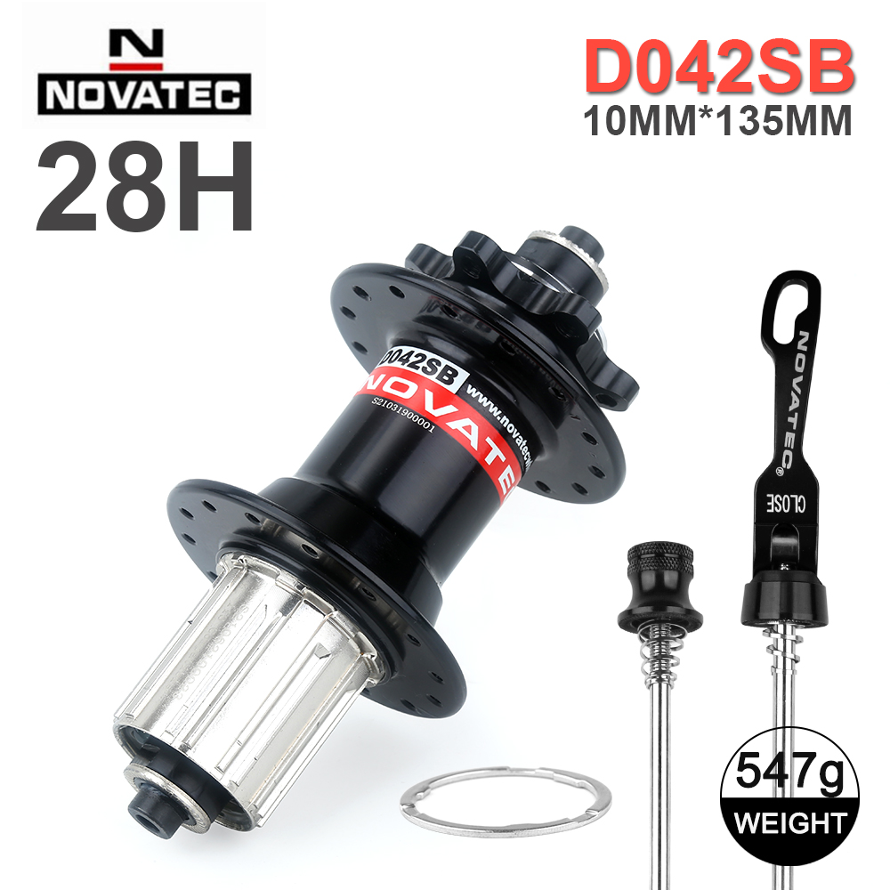 Novatec Bicycle Hub D042SB D442SB Hubs Sealed Bearing MTB Bike Hubs 28/32/36Holes Holes Micro Spline hub 8/9/10/11/12 Speed: WHITE