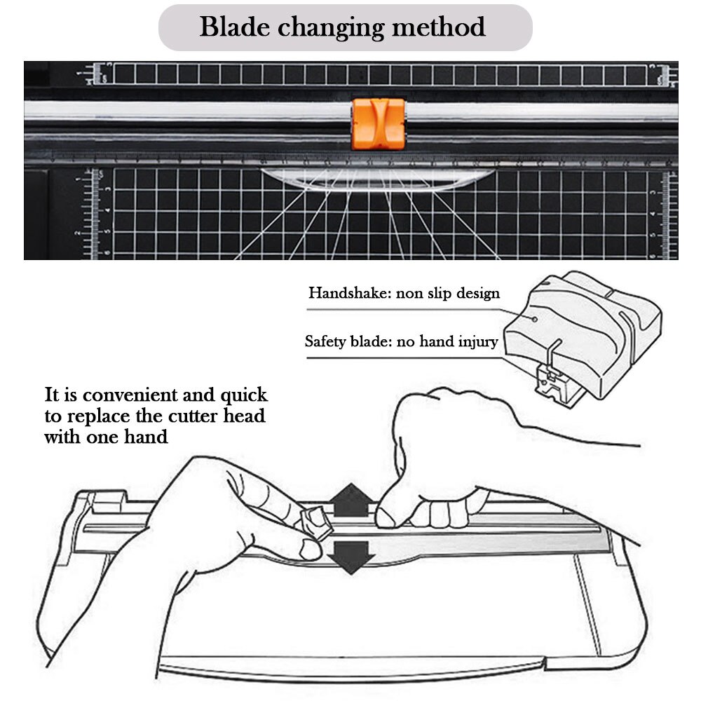 A4/A5 Paper Cutter Security Blade Photo Size Trimmer With Ruler Card Cardstock Cutting Machine Office Stationery Tool