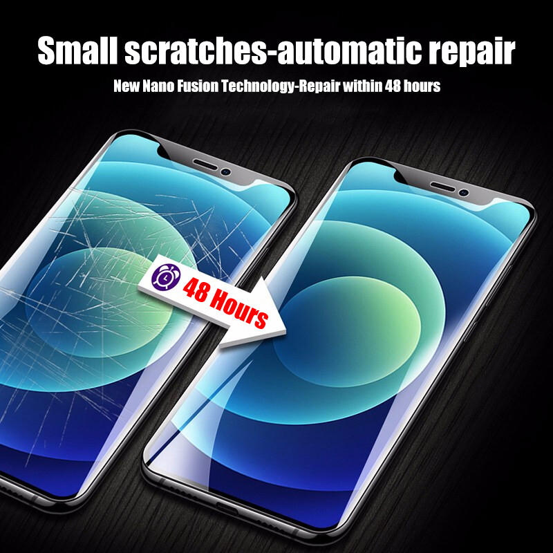 4PCS Full Cover Hydrogel Film On The For iPhone 13 12 11 Pro Max For iPhone X XS XR XS MAX 11 12 13 Pro Screen Protector