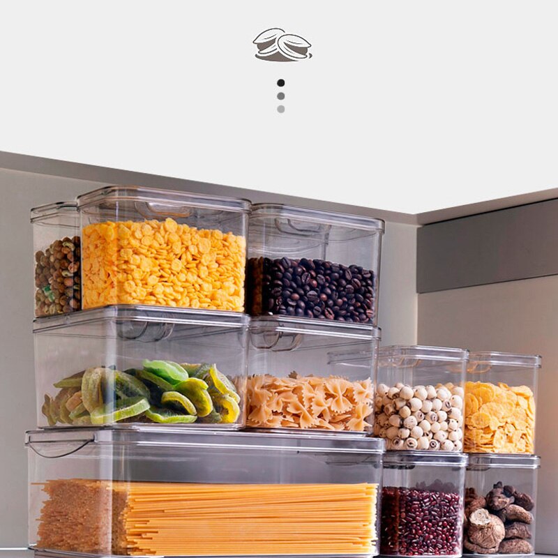 Keuken Koelkast Vriezer Ruimte Saver Organizer Thuis Voedsel Transparante Plastic Organizer Container Koelkast Opbergdozen