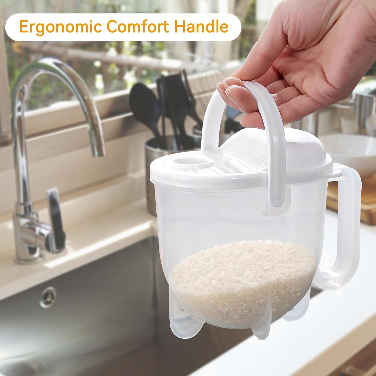 Cuenco colador para lavadora de arroz, colador de quinoa de plástico, limpieza de frutas vegetales, granos de arroz, uvas, herramientas de cocina, colador de filtro