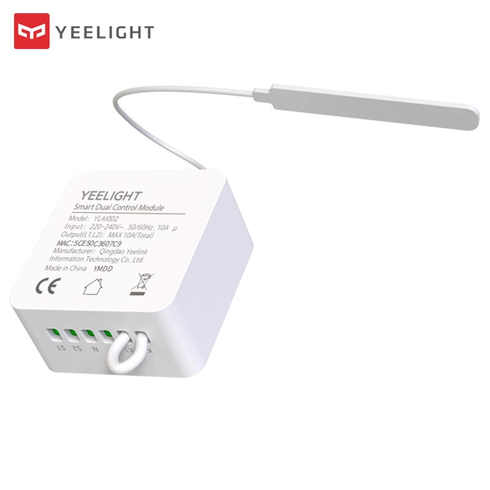 Newest Yeelight Two-way Control Module Wireless Relay Controller 2 Channel Intelligent Switch Work For Smart App