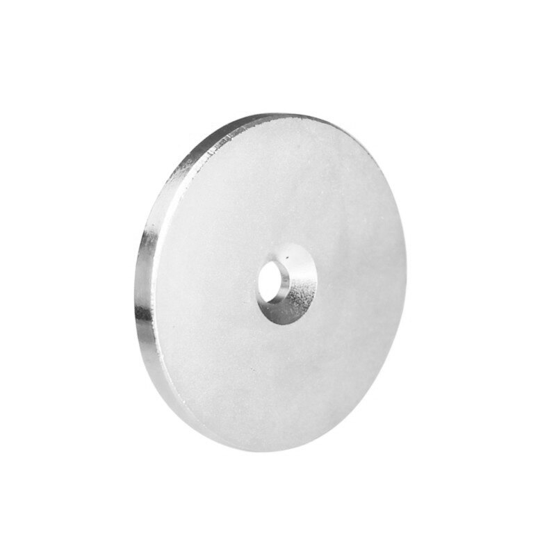 Imán de neodimio 50x5-6mm, imanes fuertes de neodimio 50x5 agujeros, 6mm redondos avellanados, imán de disco grande 50x5-6 1 ~ 10 Uds.