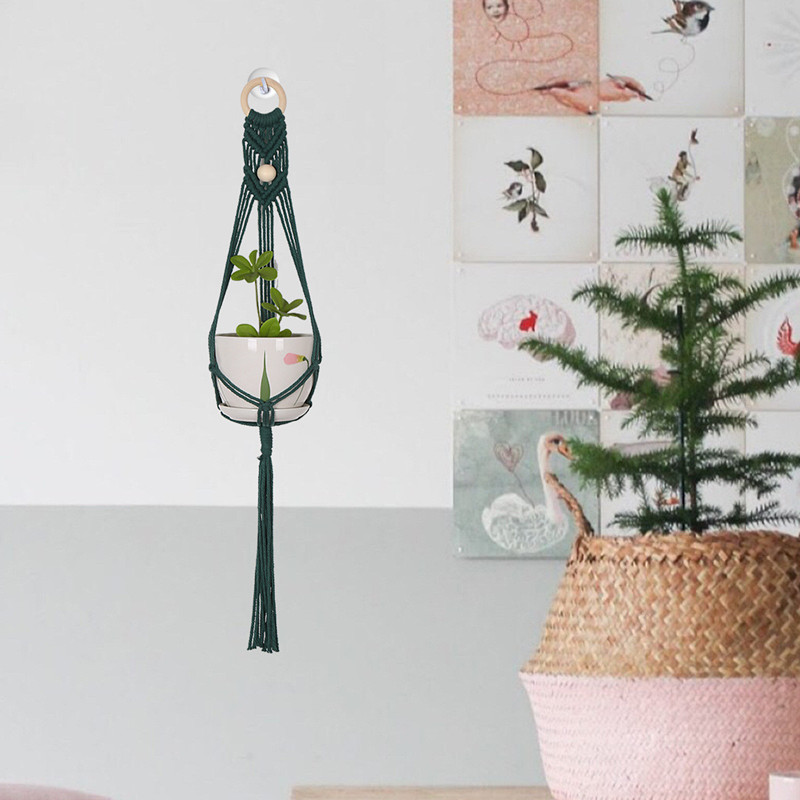 Filet mural suspendu en macramé pour plantes, panier pour Pots de fleurs faits à la main, décoration pour la maison, le jardin, le balcon