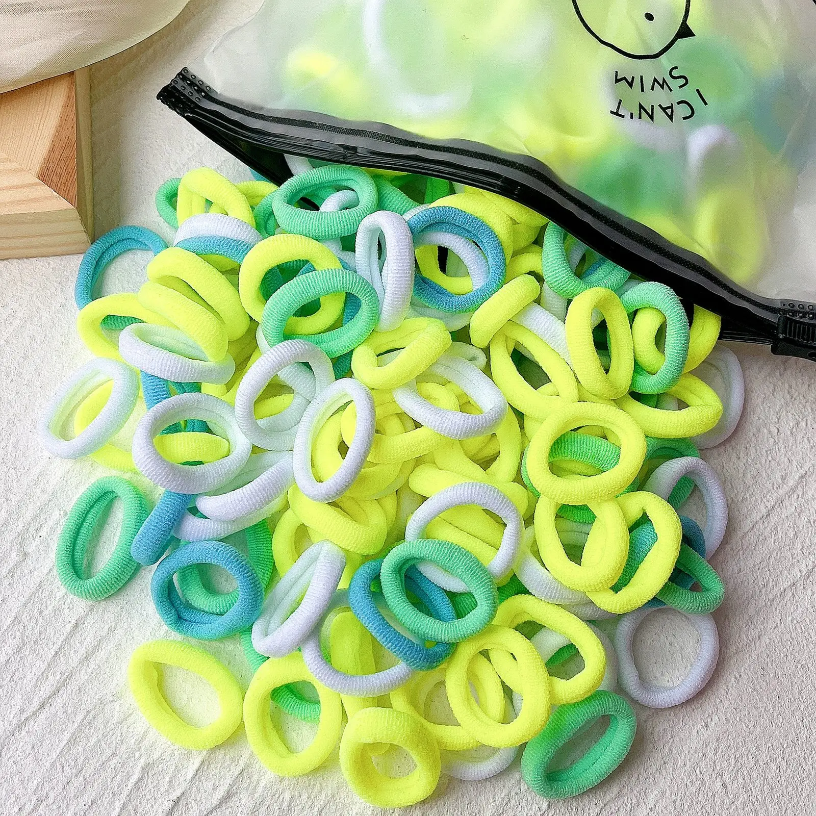 20/50/100 Uds. Lazos elásticos básicos coloridos de nailon para el cabello para niñas, coleta para sujetar, banda de goma, accesorios para el cabello para niños