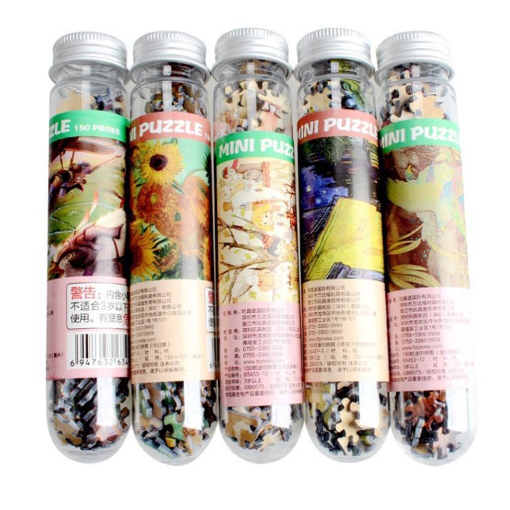 Puzzle 150 Pieces Adults Mini Circular Tube Puzzles rompecabezas 150 piezas Puzzle Game Children jigsaw puzzles 150 for adults
