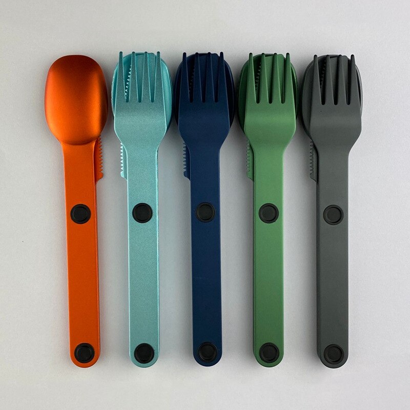 draussen Magware Magnetische Besteck Magnet Verknüpfung Besteck einstellen PortableAluminum legierung Besteck Gabel löffel messer