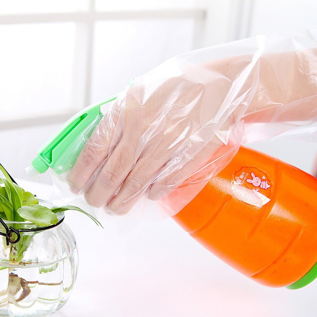 200 Stks/doos Desechables Guantes Transparante Plastic Wegwerphandschoenen Huishoudelijke Keuken Hygiëne Handschoenen Thuis Voedsel Bakken Tool