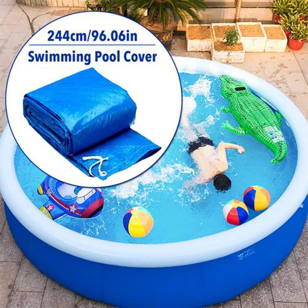 Round Pool Cover Thick Swimming Pool Dust Cover Ground Cloth for Outdoors