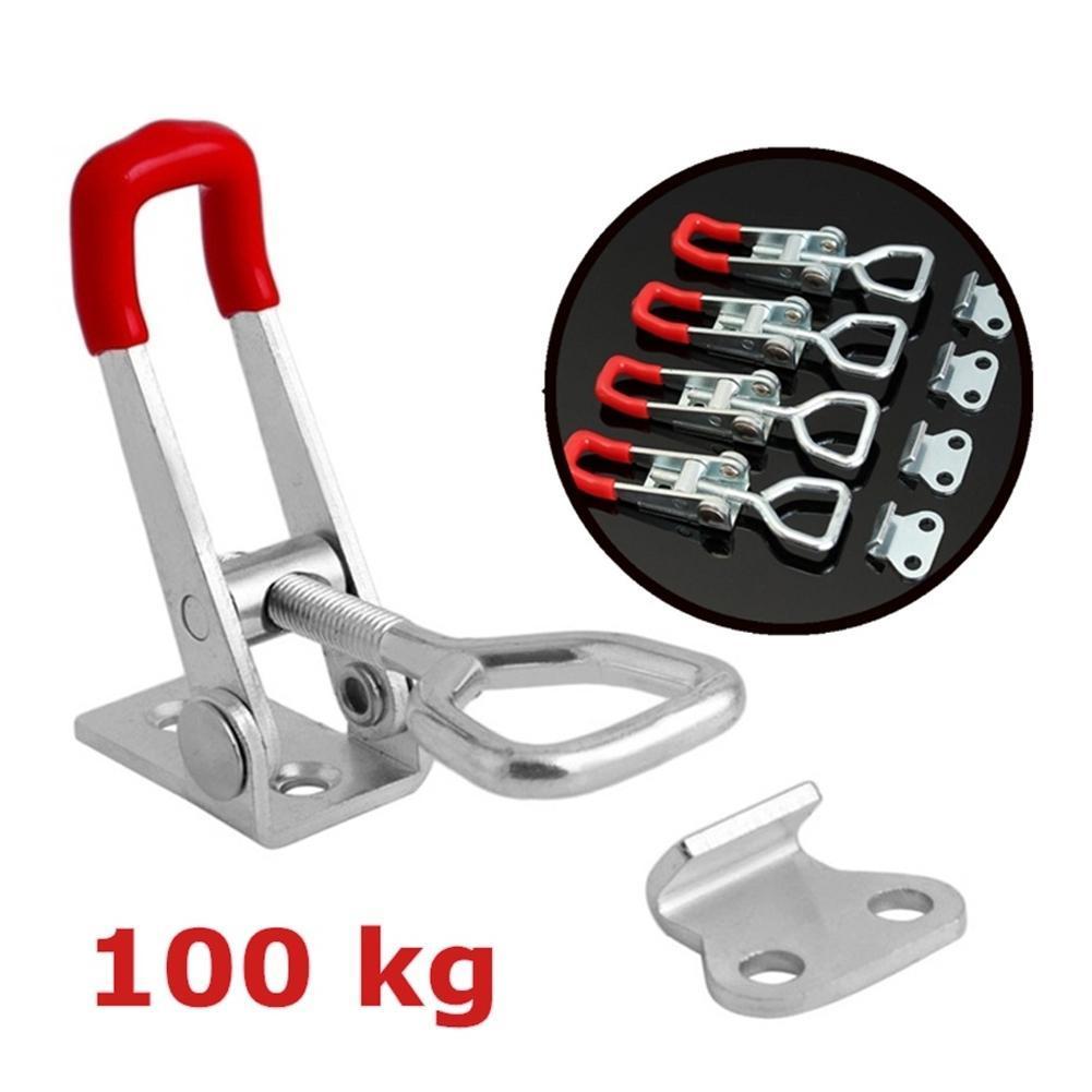 Heavy Duty Toggle Clamp Latch Adjustable Lock Buckle Hinge Toolbox Case Anti-Slip Quick Release Clamp Push Pull Toggle Accessory