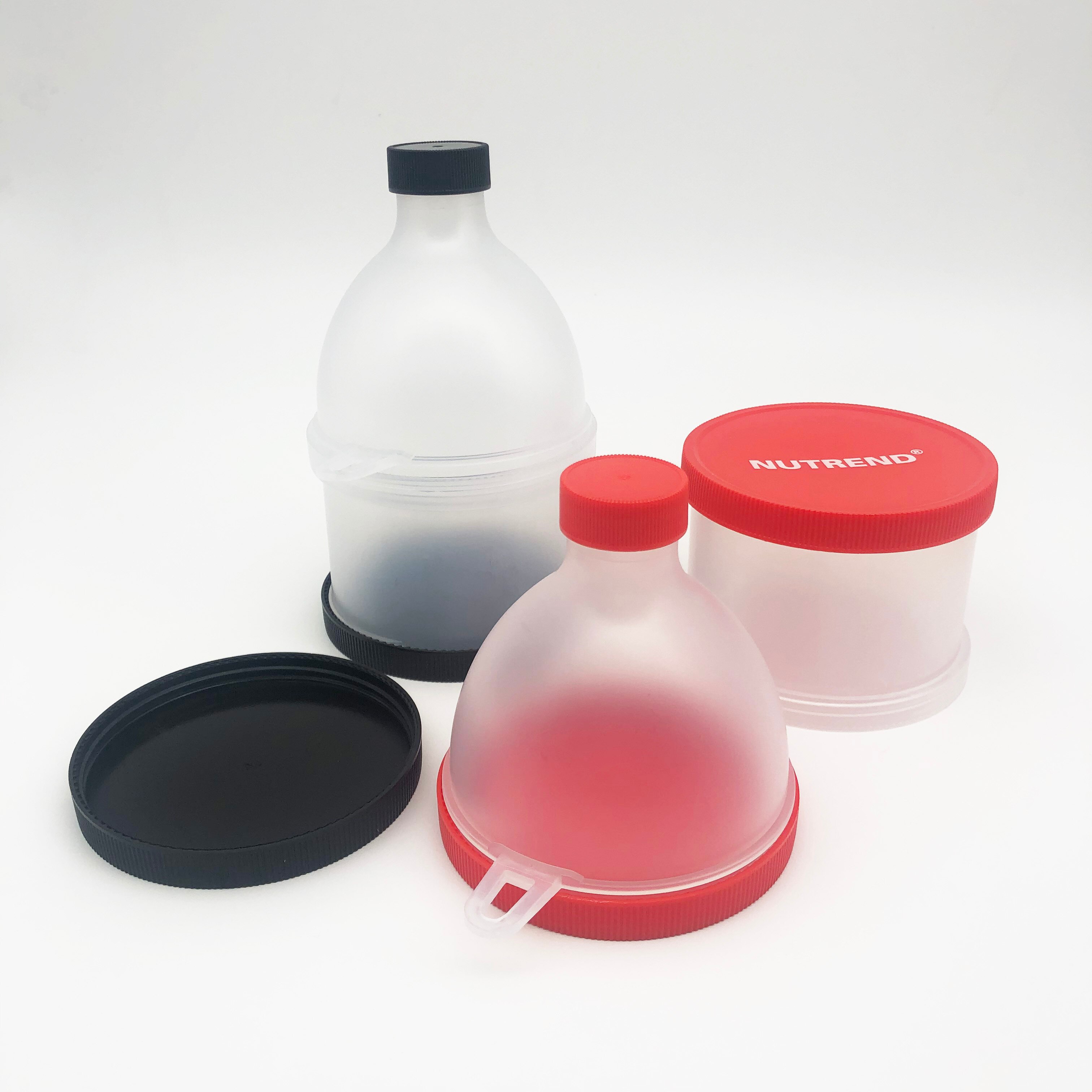 2 Layers 60g Capacity Protein Pill Container,Classic for better Carrying Vitamins&Powder