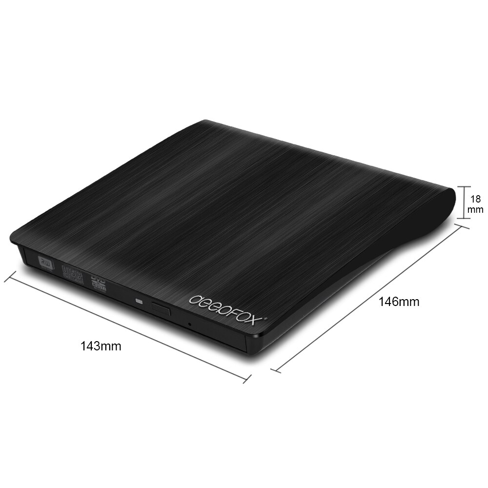 Deepfox USB 3.0 zewnętrzna płyta CD +/-dynapro i * cept RW DVD +/-dynapro i * cept RW napęd optyczny CD/ODTWARZACZ DVD DVD palnik na PC laptop