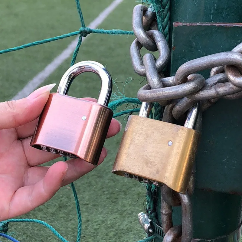 4-Digit Number Combination Padlock Waterproof Strong Hardened Suitable for Indoor Outdoor Fence Door Sturdy Password Code Locks