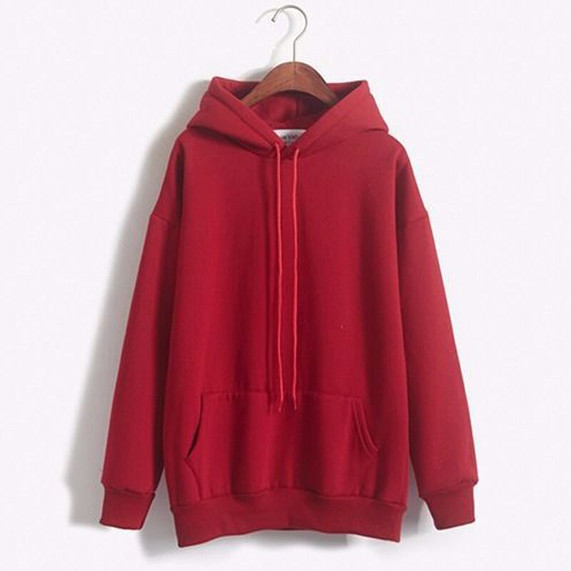 Outdoor Running Casual Trainning Exercise Sweater Female Hooded Sweatshirt Women Long Sleeve Coat Sportswear Feminino: S / red