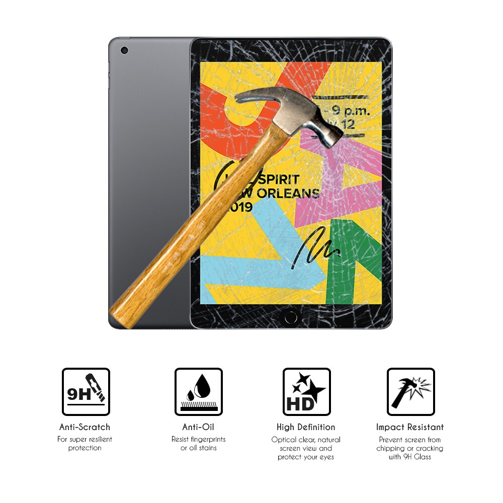 Gehard Glas Tablet Protector Voor Apple Ipad 10.2 )