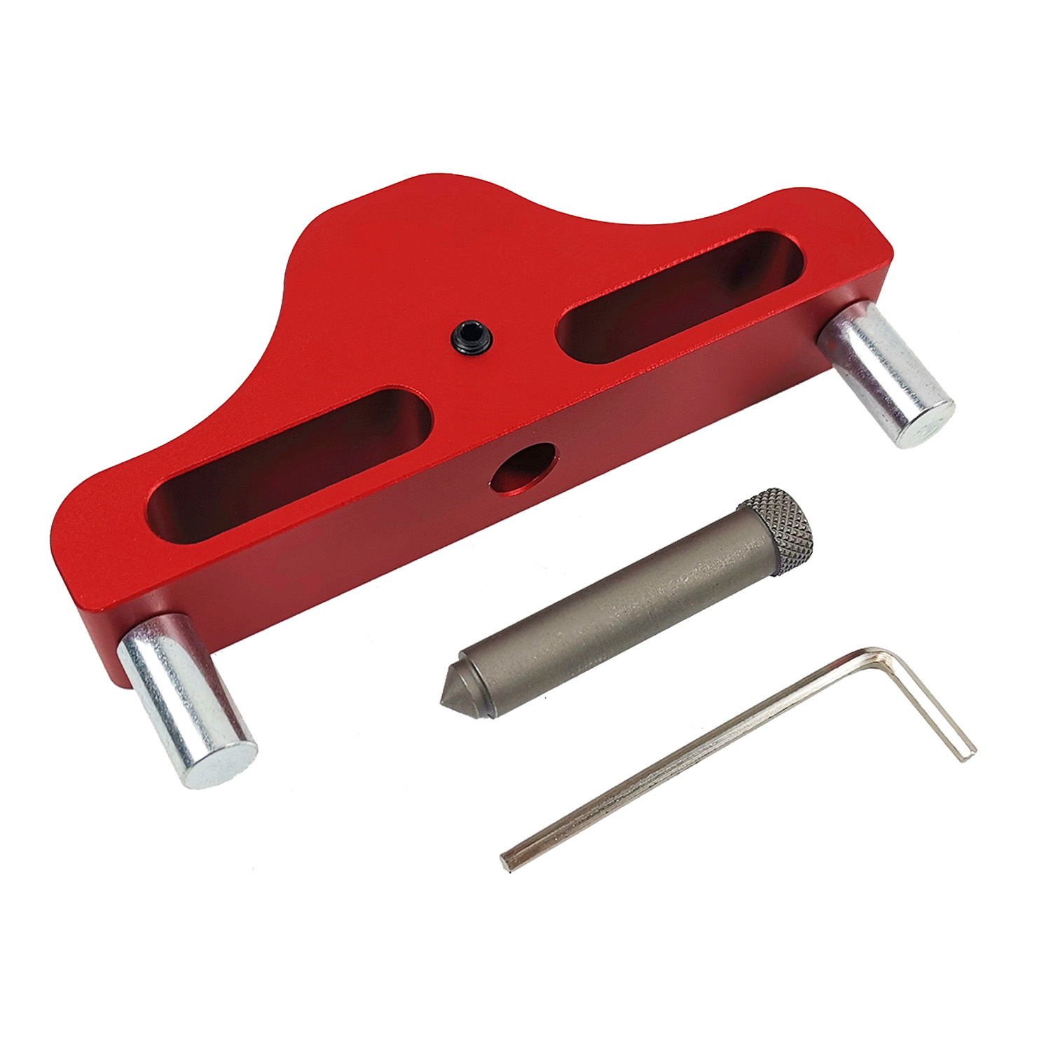 Mini 95mm Center Finder Line Scriber Center Marking Gauge Aluminum Alloy Center Scribe Marking Tool For Woodworking: Red