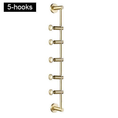 Dookole Massief Messing Kapstok Gratis Aanpassing, muurbevestiging Kapstokken Met 3/4/5/6 Haken Voor Hoeden, Sjaals, Kleding Handtassen: Rood