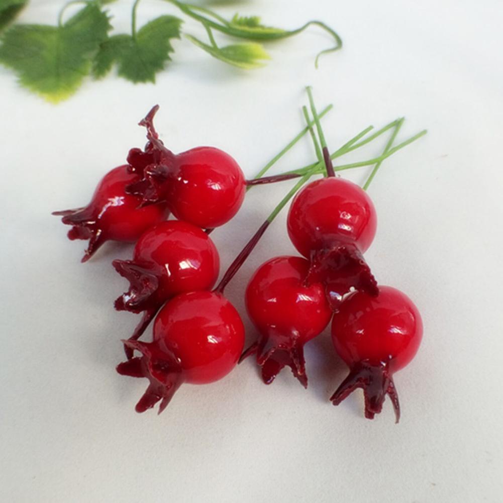 Liste 50 stk mini granateple kunstig frukt bryllup hjemmefest dekorasjon gjør-det-selv fotorekvisitter juledekorasjon