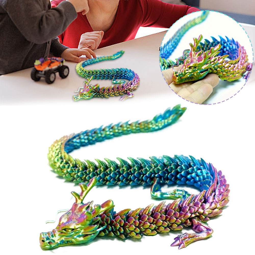 3D-gedruckter chinesischer Drache, Ganzkörpergelenke, die Heimtextilien und Dekorationen bewegen werden, die kreativen Spielzeuge sammeln wert